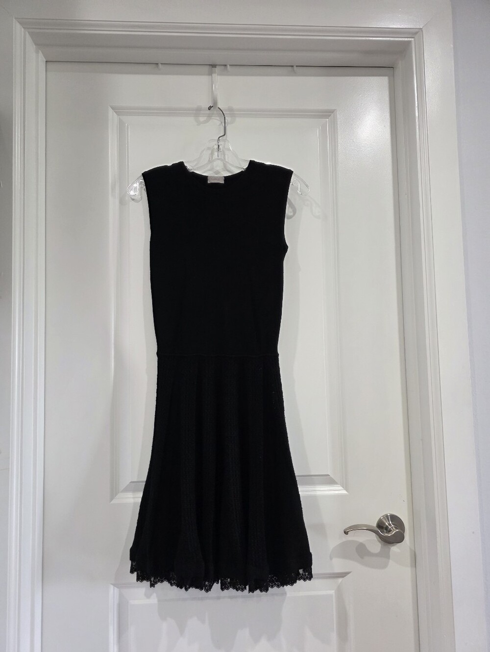 MRZ Sleeveless Black Lace-Hem Fit & Flare Dress